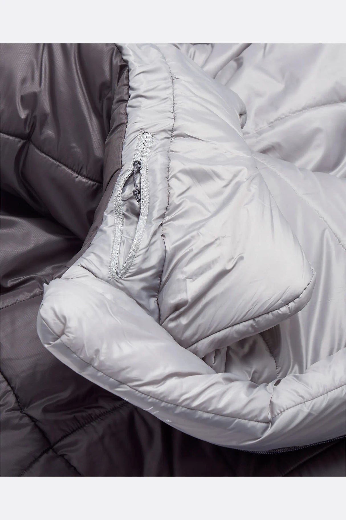 Rab Radeon Synthetic Sleeping Bag (6°C/43F) in Sage/Graphene - baffle fabric detail