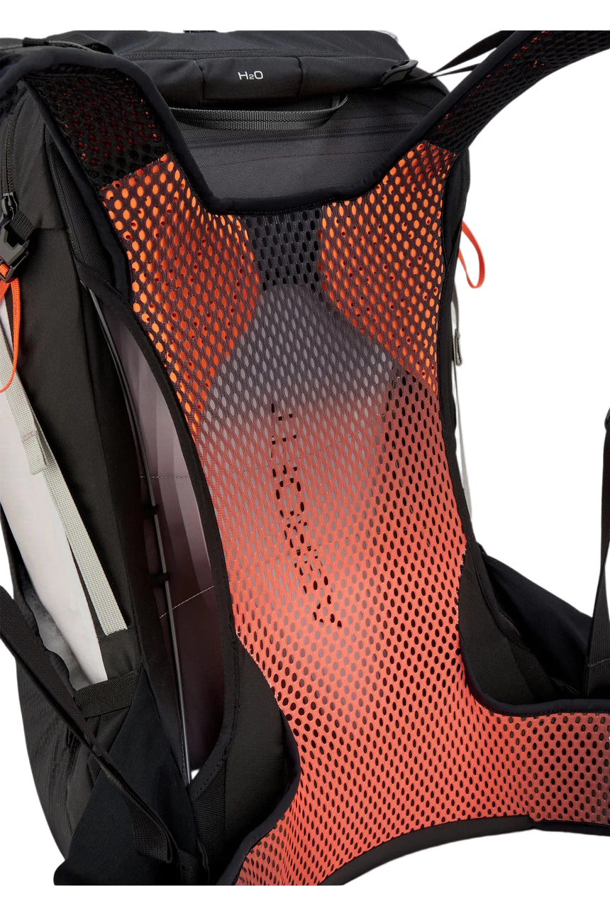 Rab Syclon XP 40L Waterproof Pack in Black/Dark Pewter - Back System Detail