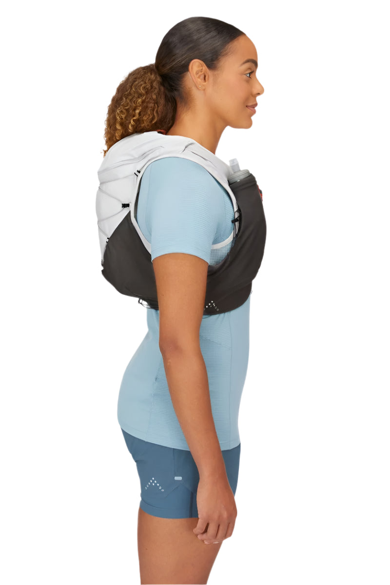 Rab Veil 12L Lightweight Running Vest in Gargoyle/Graphene - On Model Side View