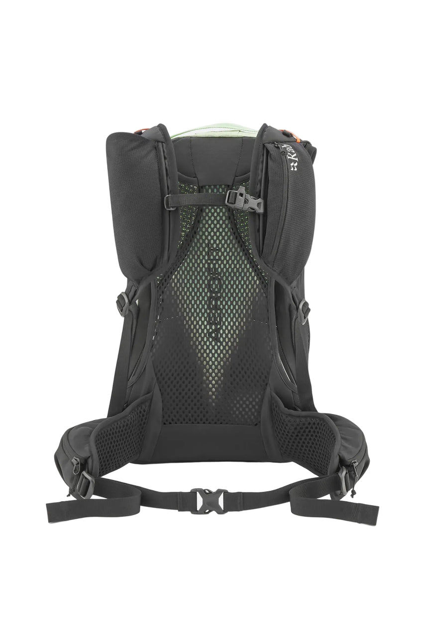 Rab Women's Airox ND22L Day Pack in Fig Green/Black - On Model Side View Alt