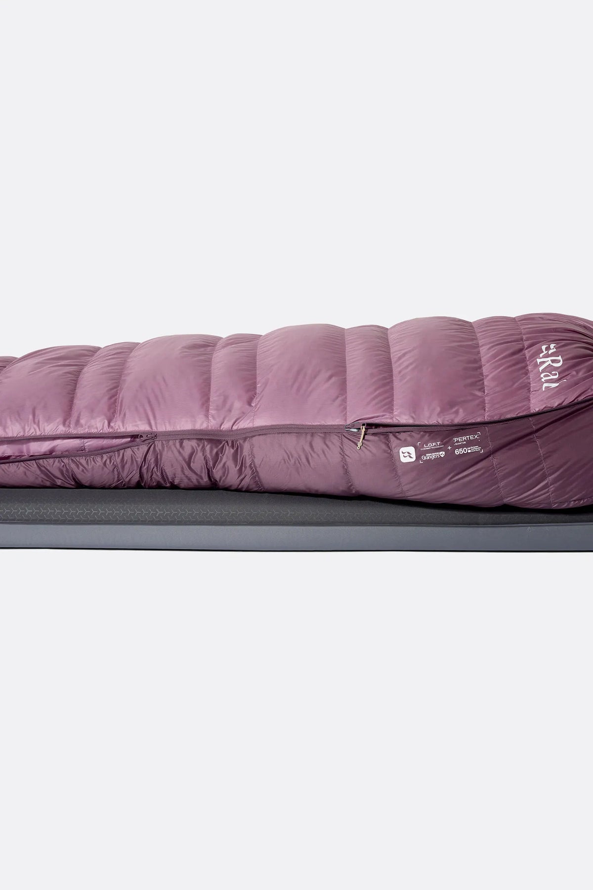 Rab Women's Alpine Down Sleeping Bag (-18°C/0F) in Iris/Dark Iris - worn