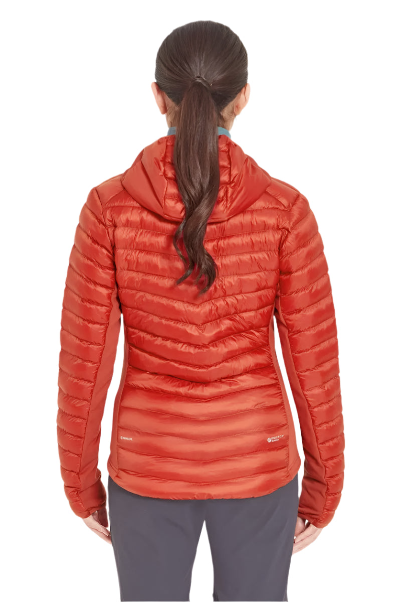 Rab Women's Cirrus Flex Insulated Hooded Jacket in Tuscan Red - worn back