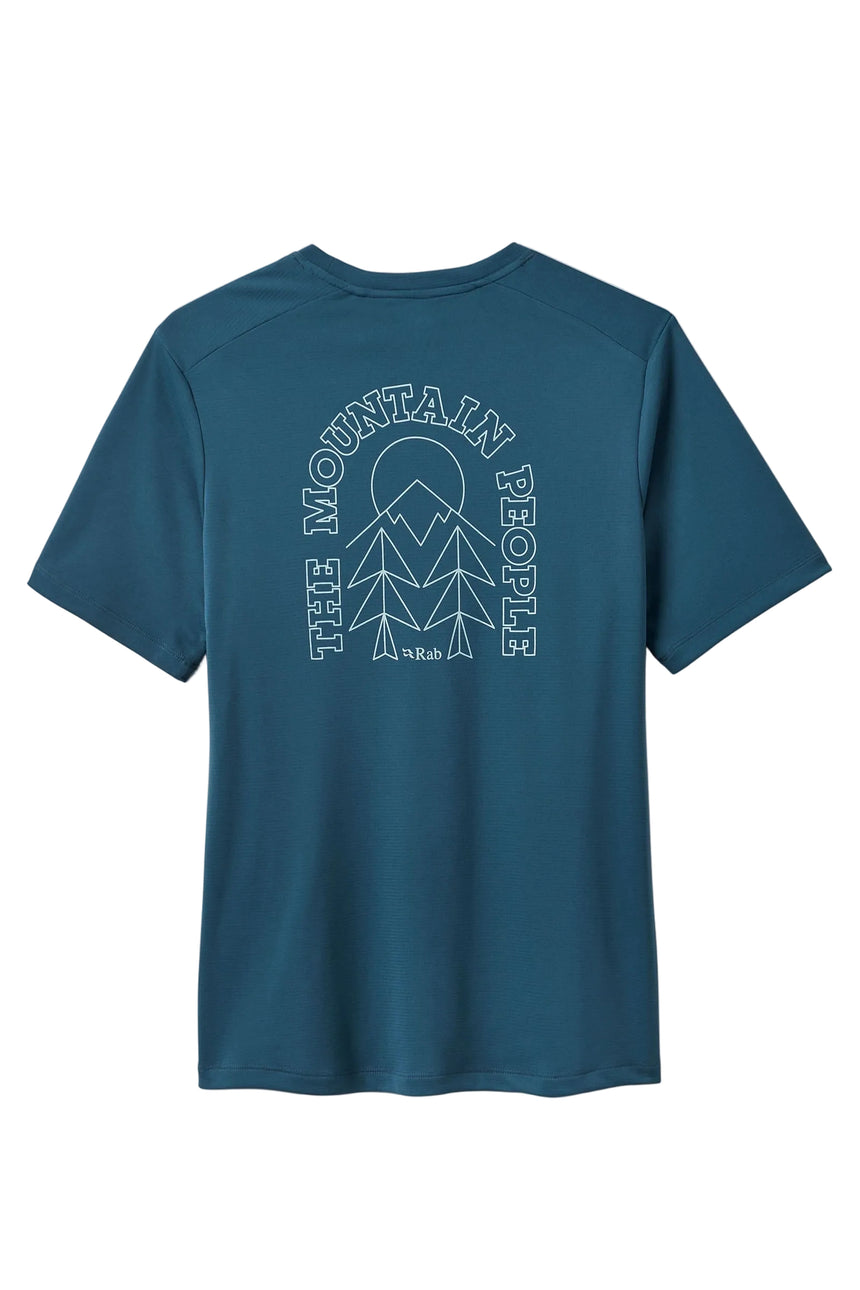 Rab Women's Force Cirque Tee in Tempest Blue - back