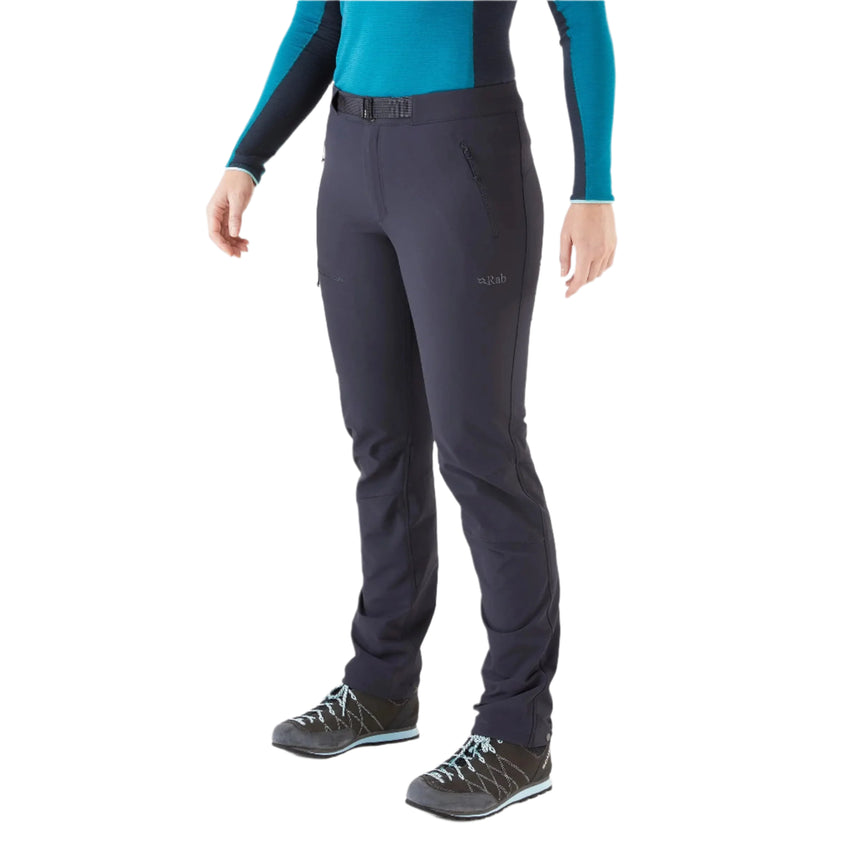 Rab Women's Incline AS Softshell Pants in Graphene - Flat
