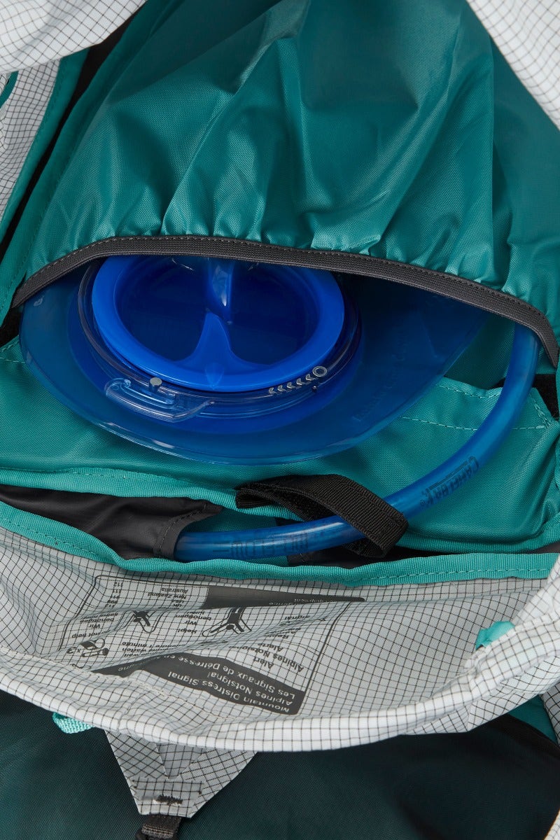 Rab Women's Muon ND50L Hiking Pack in Pewter/Graphene - Hydration Sleeve