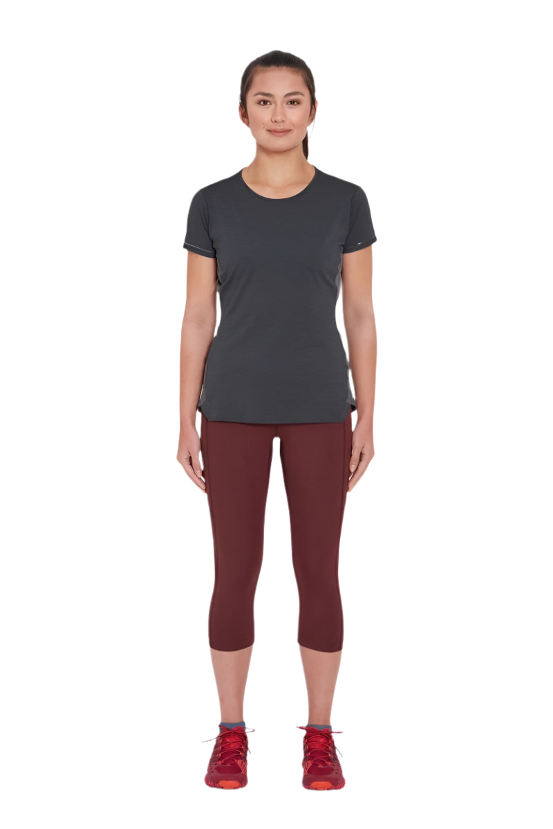 Rab Women's Talus 3/4 Tights in Deep Heather - on model, full length front