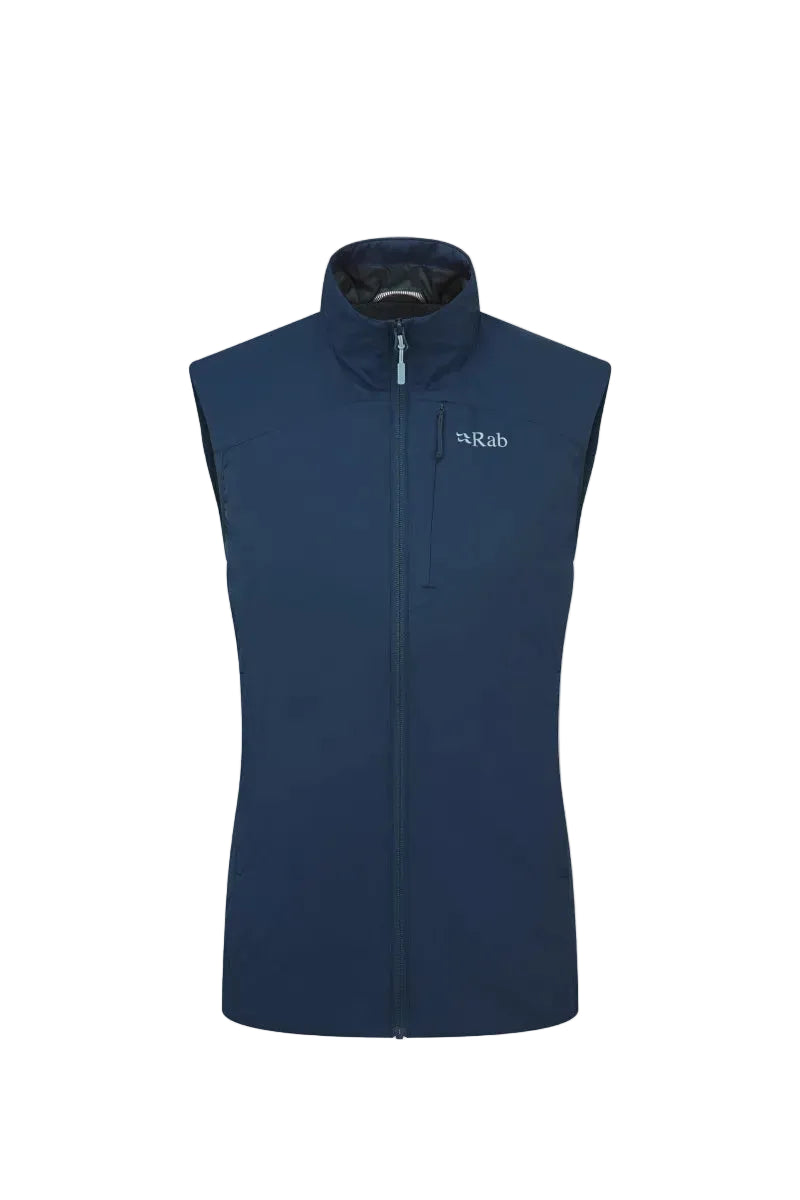 Rab Women's Xenair Insulated Vest in Tempest Blue - front