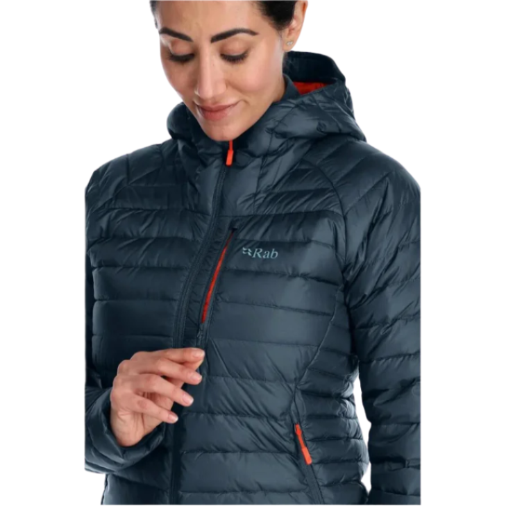 Rab Microlight Alpine Long Down Jacket Women's Outdoor Action