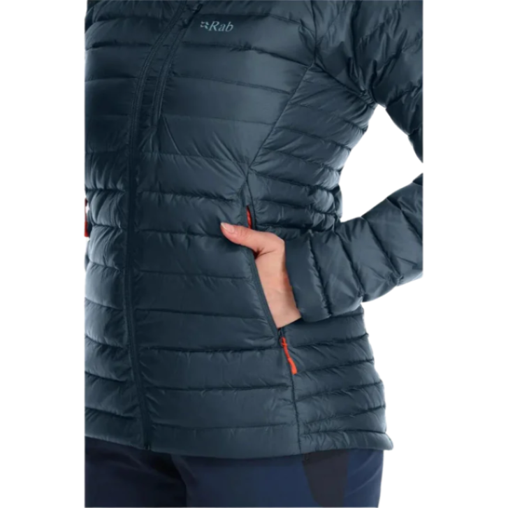 Rab Microlight Alpine Long Down Jacket Women's Outdoor Action
