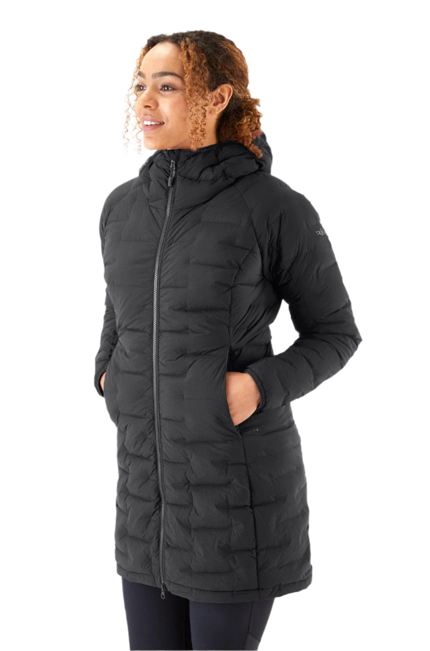 Rab Women's Cubit Stretch Down Parka Outdoor Action