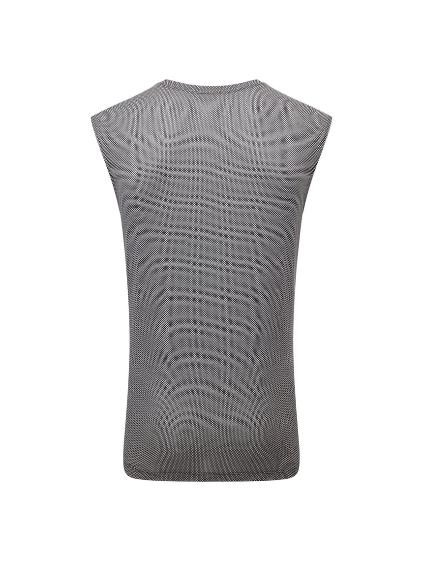 Ronhill Men's Tech Golden Hour Tank in Black Matrix - back, 4