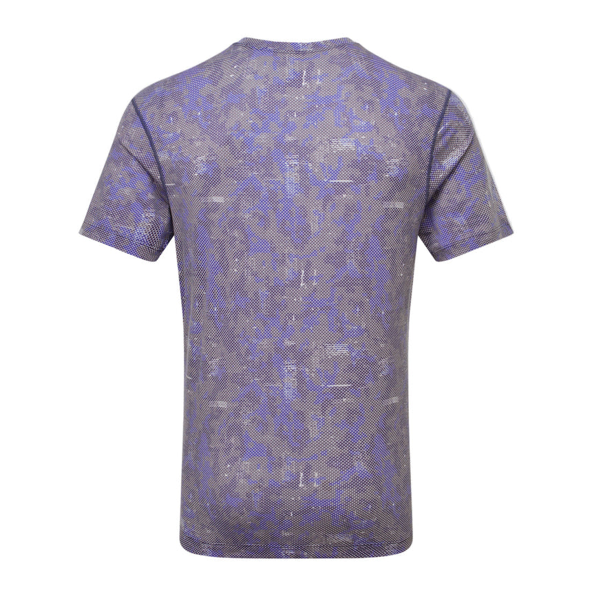 Ronhill Men's Tech Golden Hour Tee in Ocean Pixel - back