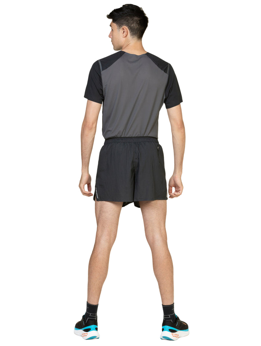 Ronhill Men's Tech Race 5" Short in All Black - worn, back