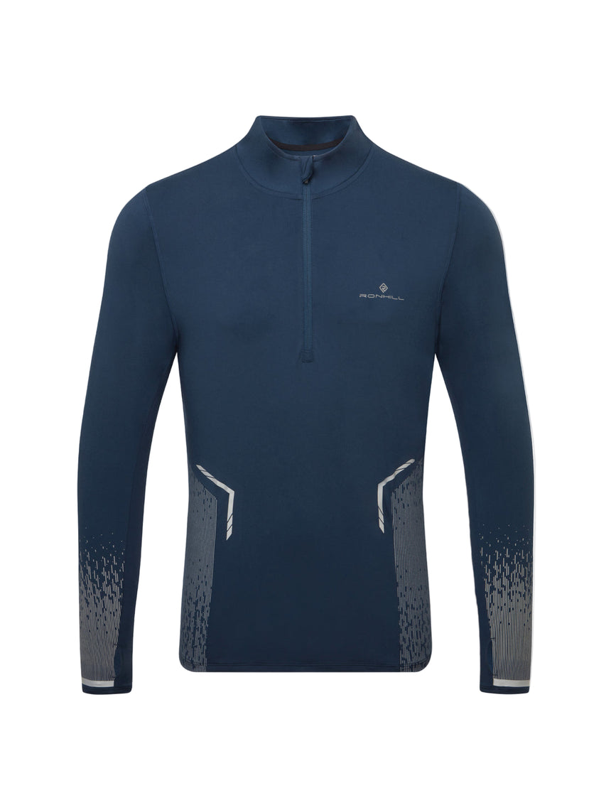 Ronhill Men's Tech Reflect 1/2 Zip in Dark Navy/Reflect - front