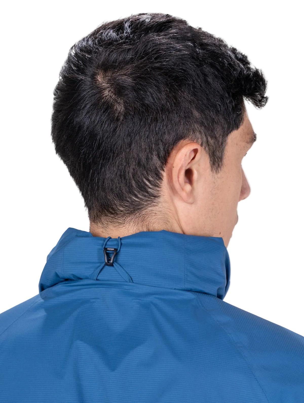 Ronhill Men's Tech Storm Jacket in Glacier/Ronhill Red - collar detail