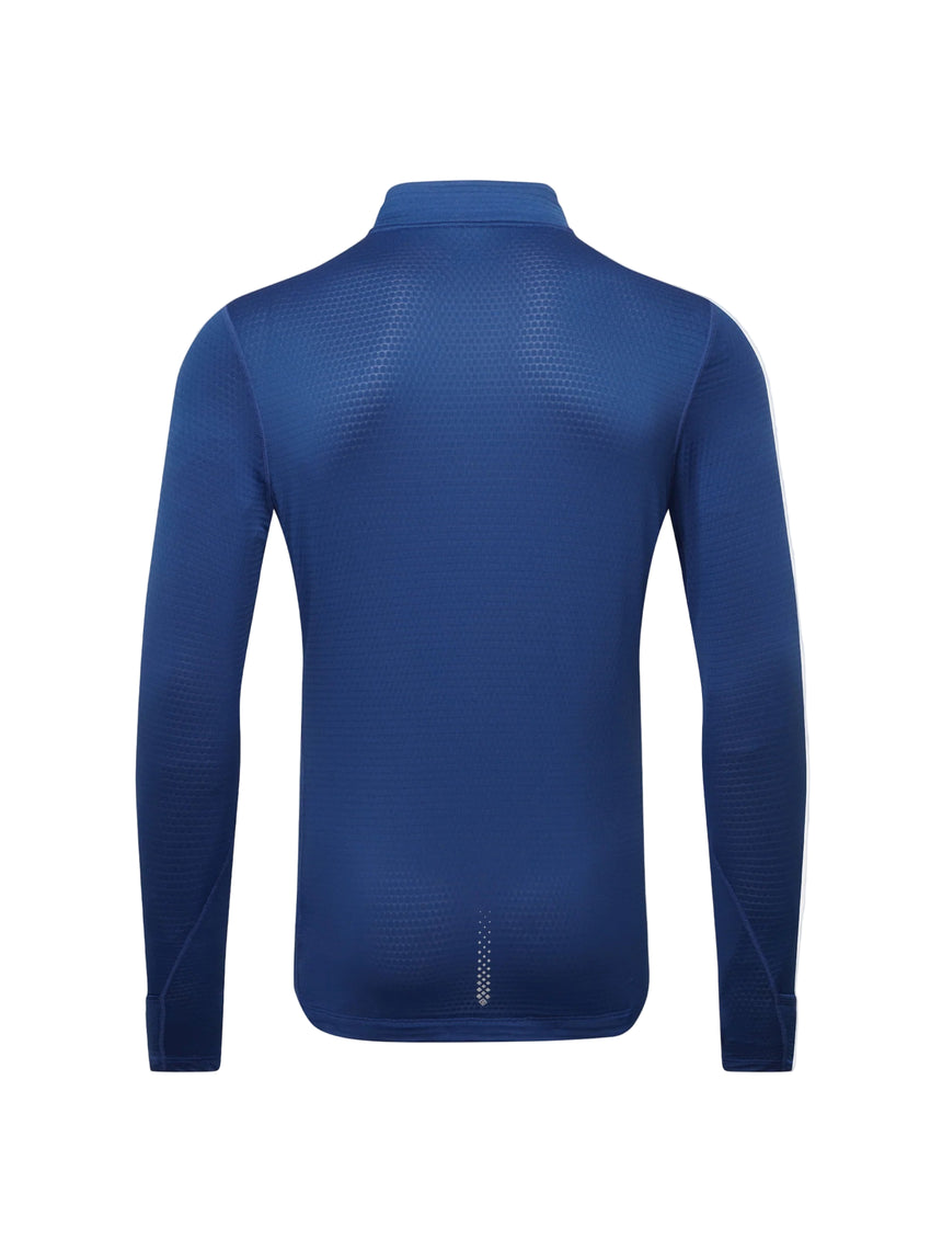 Ronhill Men's Tech Winter 1/2 Zip in Ocean/Electric Blue - back