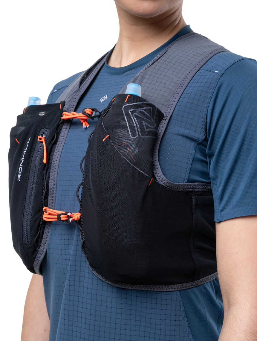 Ronhill Solus 5L Running Vest in Black/Ronhill Red - detail, 1