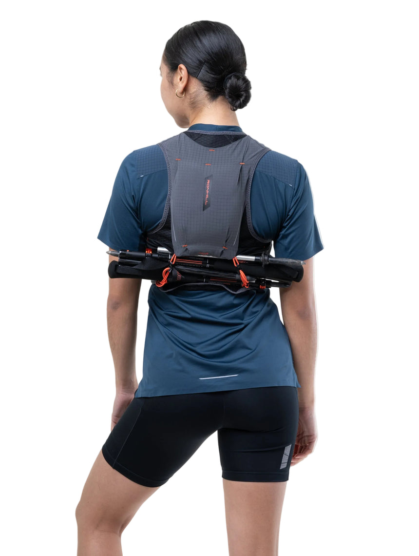 Ronhill Solus 5L Running Vest in Black/Ronhill Red - detail, 5