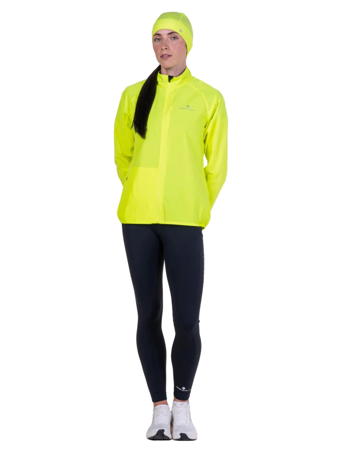 Ronhill Women's Core Jacket in Fluo Zest - worn