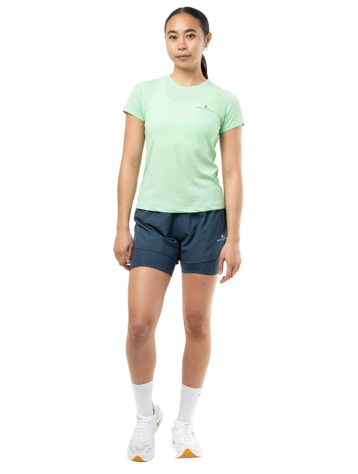 Ronhill Women's Core Twin Short in Evening Haze - front