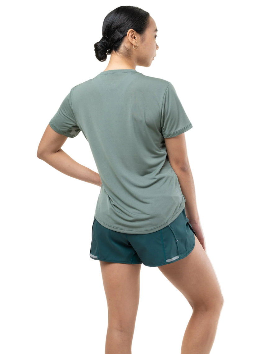 Ronhill Women's Tech 4.5" Short in Evening Haze/Seafoam - detail, 2