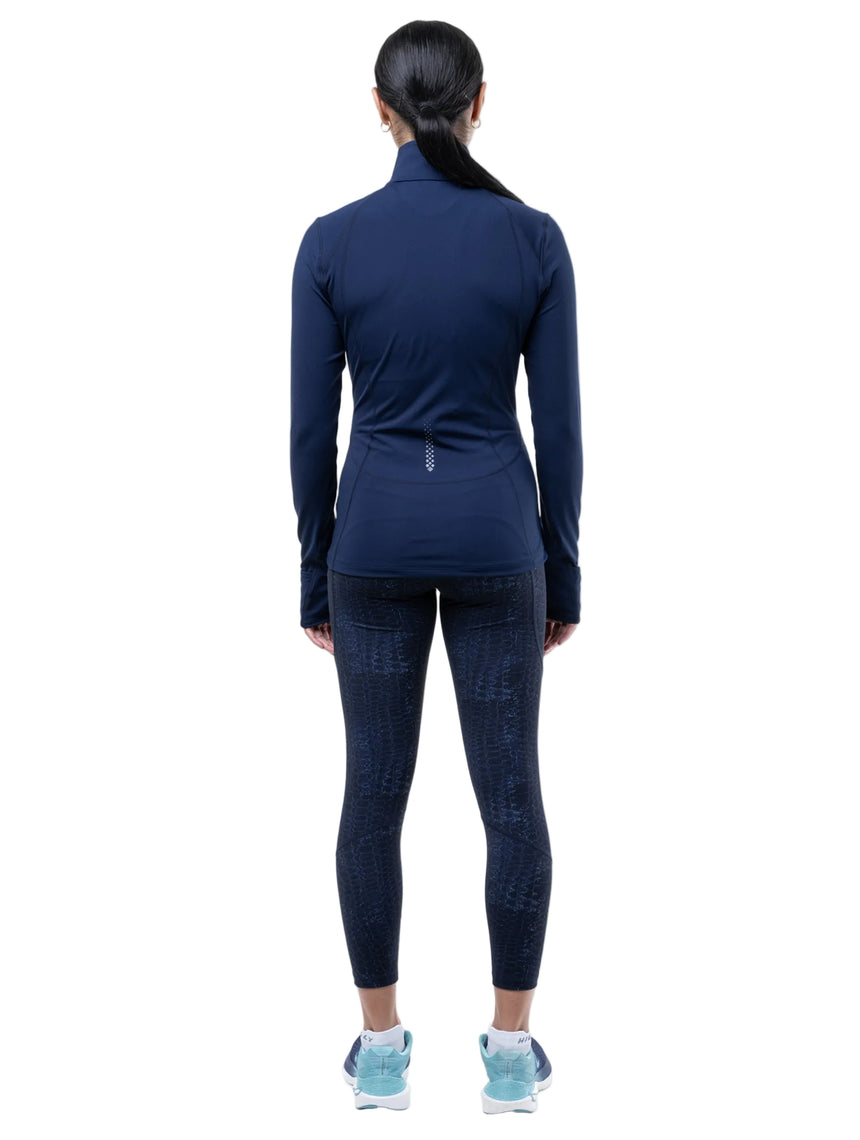 Ronhill Women's Tech 7/8 Tight in Dark Navy/Serpent - detail, 4