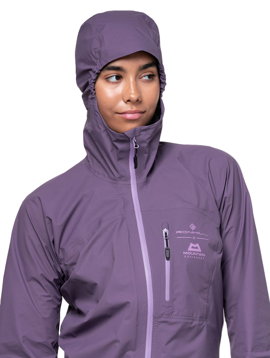 Ronhill Women's Tech GORE-TEX Mercurial Jacket 2 Dark Iris - hood detail