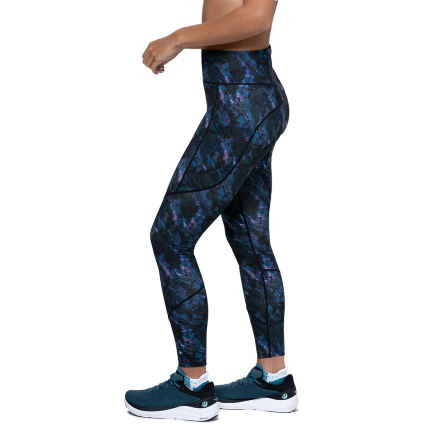 Ronhill Women's Tech Tight in Cosmic - side, worn