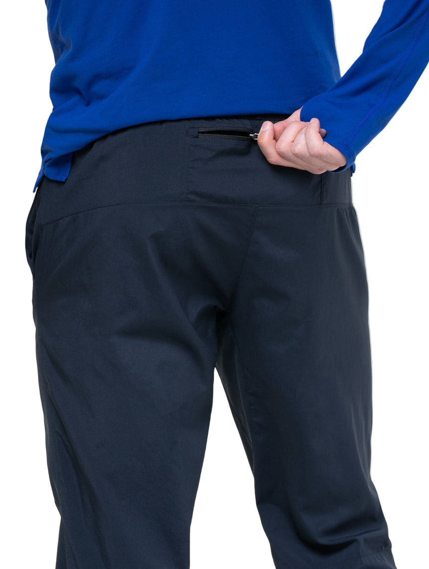 Ronhill Mens Core Trackster Session Pant Outdoor Action Black/Bright White- Secure Pocket