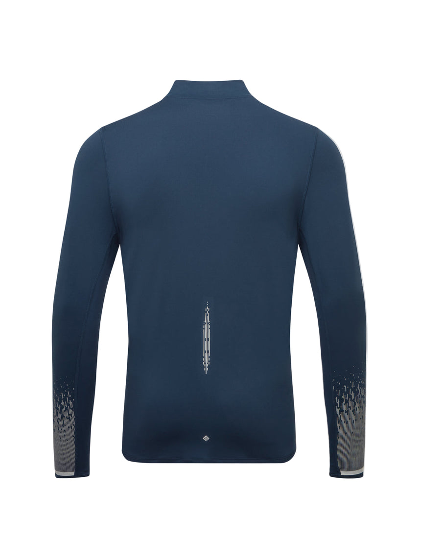 Ronhill Mens Tech Reflect 1/2 Zip Outdoor Action Dark Navy/Reflect- Back
