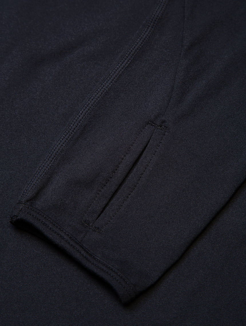 Ronhill Women's Core Thermal 1/2 Zip Outdoor Action Black/Bright White- Thumb Loop