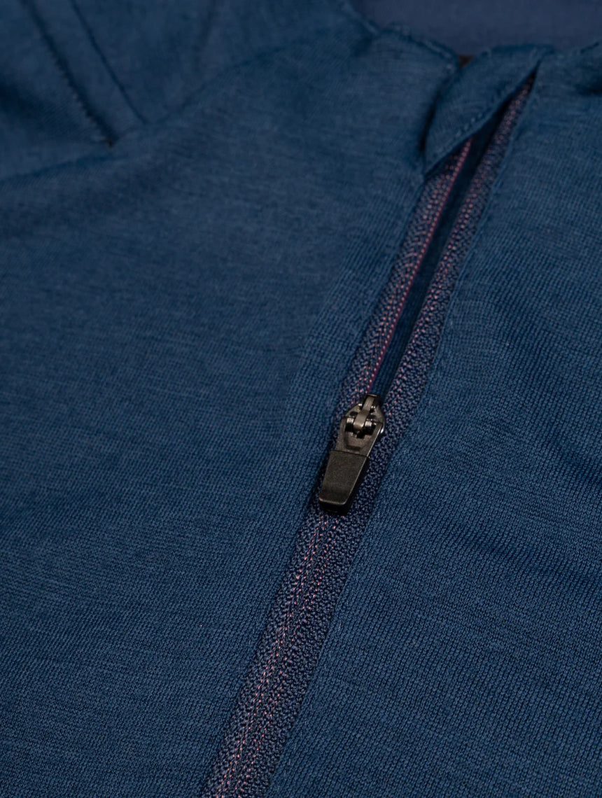 Ronhill Women's Tech Merino 1/2 Zip Outdoor Action Dark Navy/Dusty Tulip- 1/2 zip ventilation