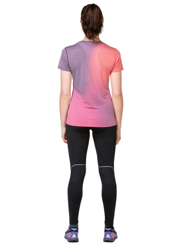 Ronhill Women's Tech Paragon Tight Outdoor Action All Black- Full Back Fit on Model