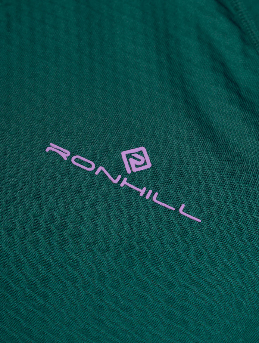 Ronhill Women's Tech Winter 1/2 Zip Outdoor Action Seaweed/Iris- Brand Logo
