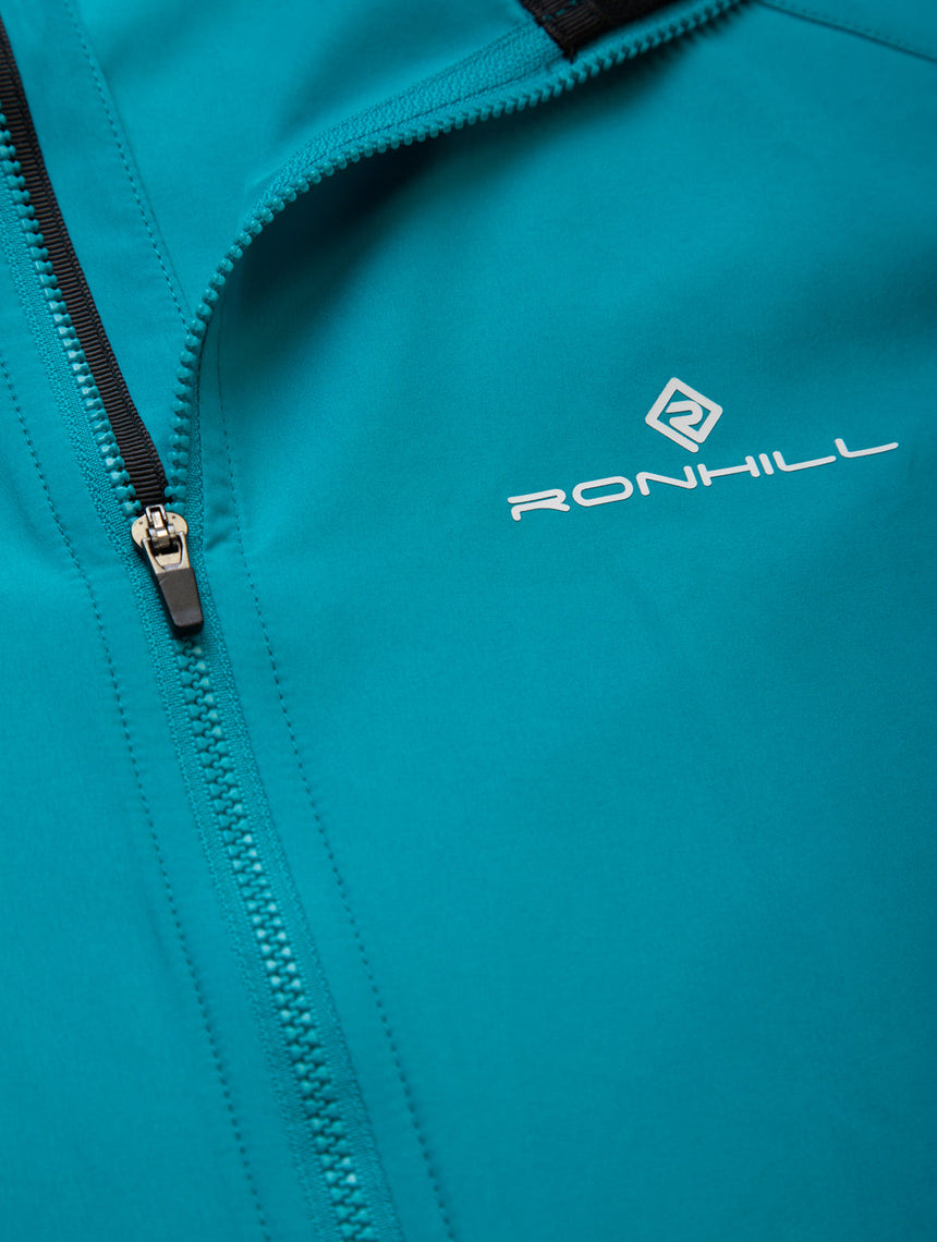 Ronhill Women's Core Jacket Outdoor Action Azure/Bright White- Center Front Zip