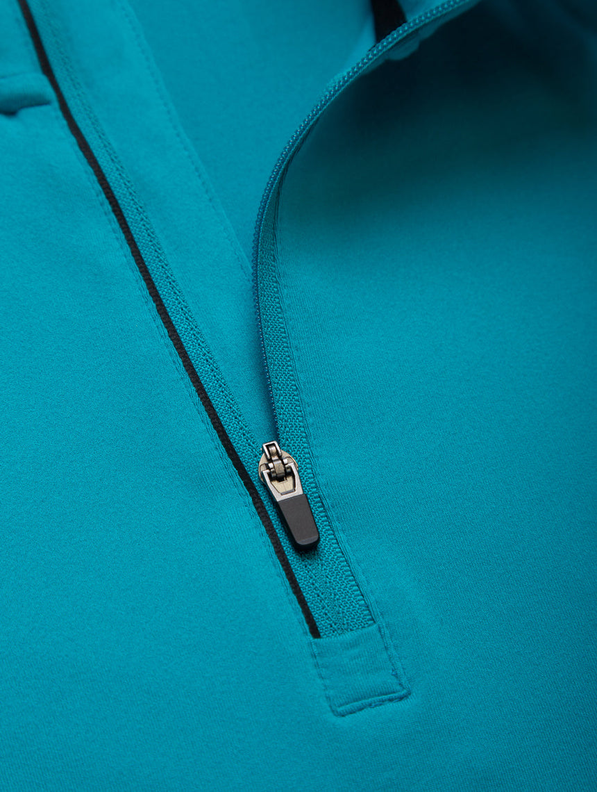 Ronhill Women's Core Thermal 1/2 Zip Outdoor Action Azure/Bright White - 1/2 zip ventilation