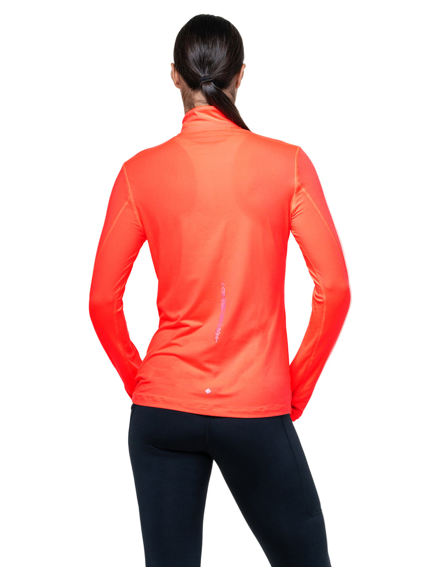 Ronhill Women's Tech Reflect 1/2 Zip Outdoor Action Hot Coral/Reflect-
