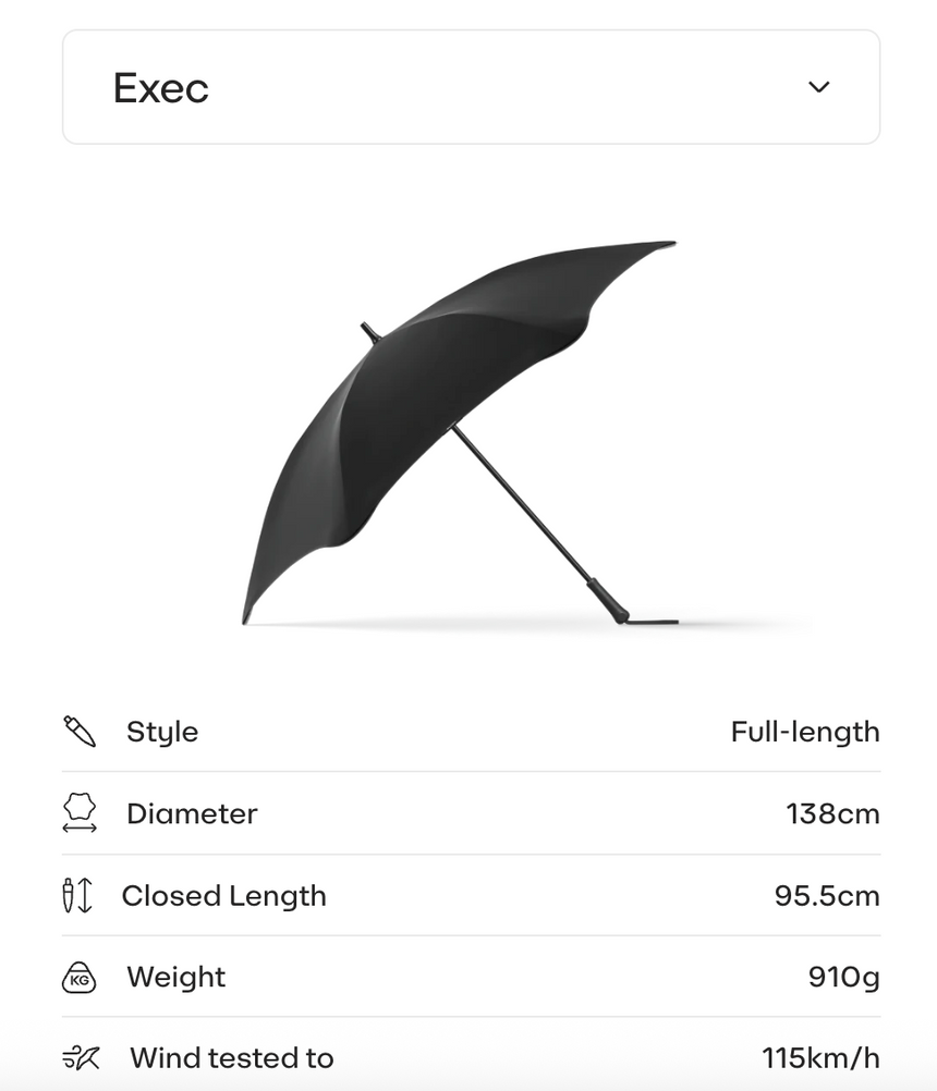 BluntBLUNT Exec UmbrellaOutdoor Action