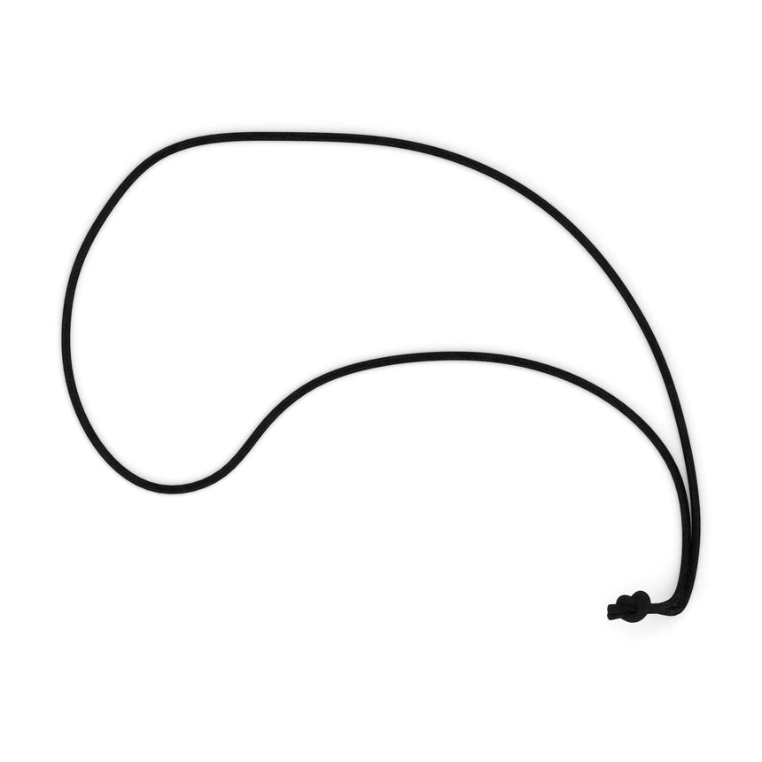 Black cable on a white background