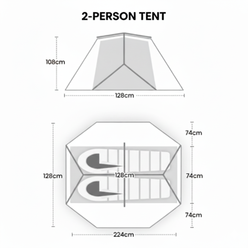 Terra Nova Solar Horizon 2 Tent Outdoor Action- Floorplan