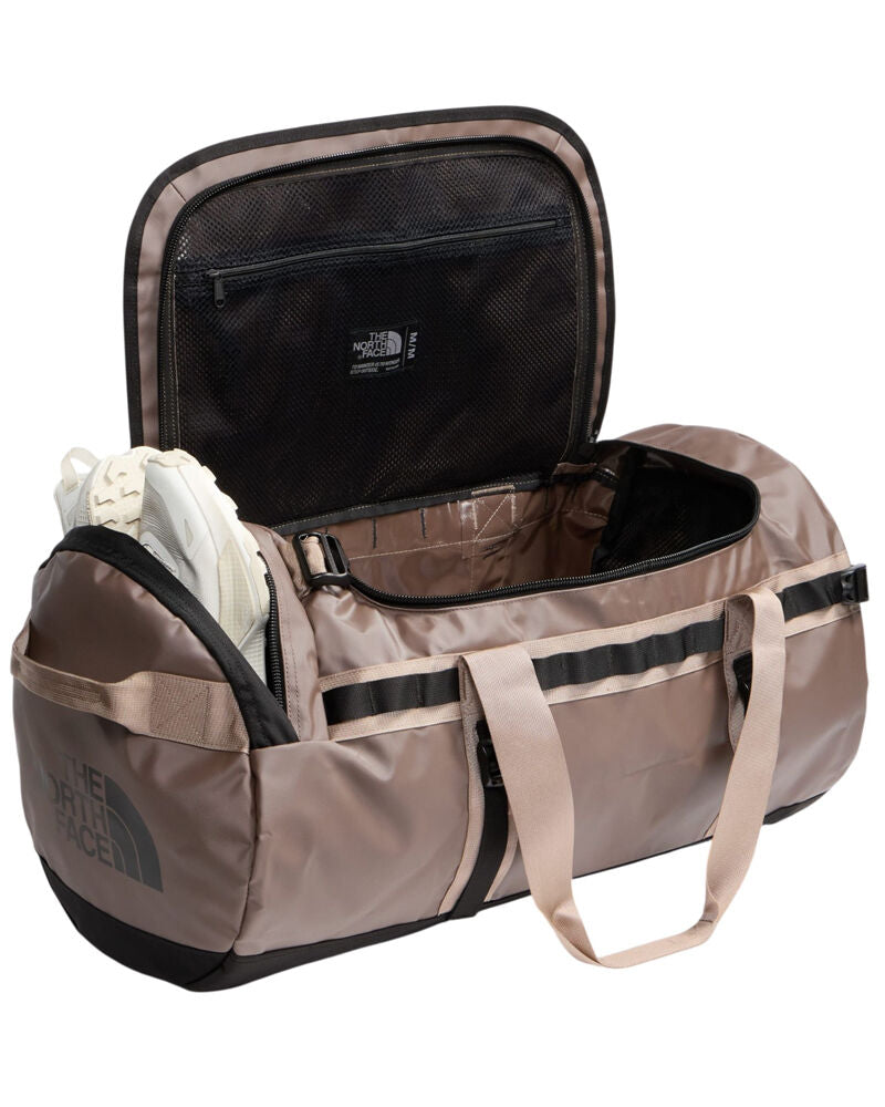 The North Face Base Camp Duffel - Medium in Smokey Brown/TNF Black/Garnet - interior