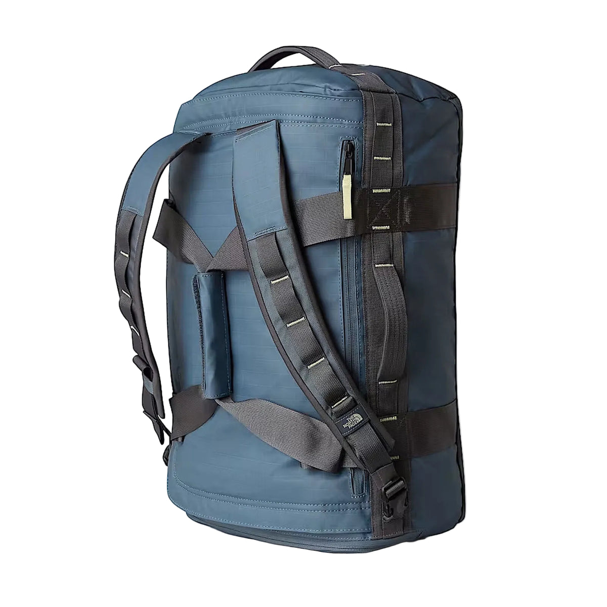 The North Face Base Camp Voyager Duffel 42L in Anthracite Grey/Pigment Yellow - back