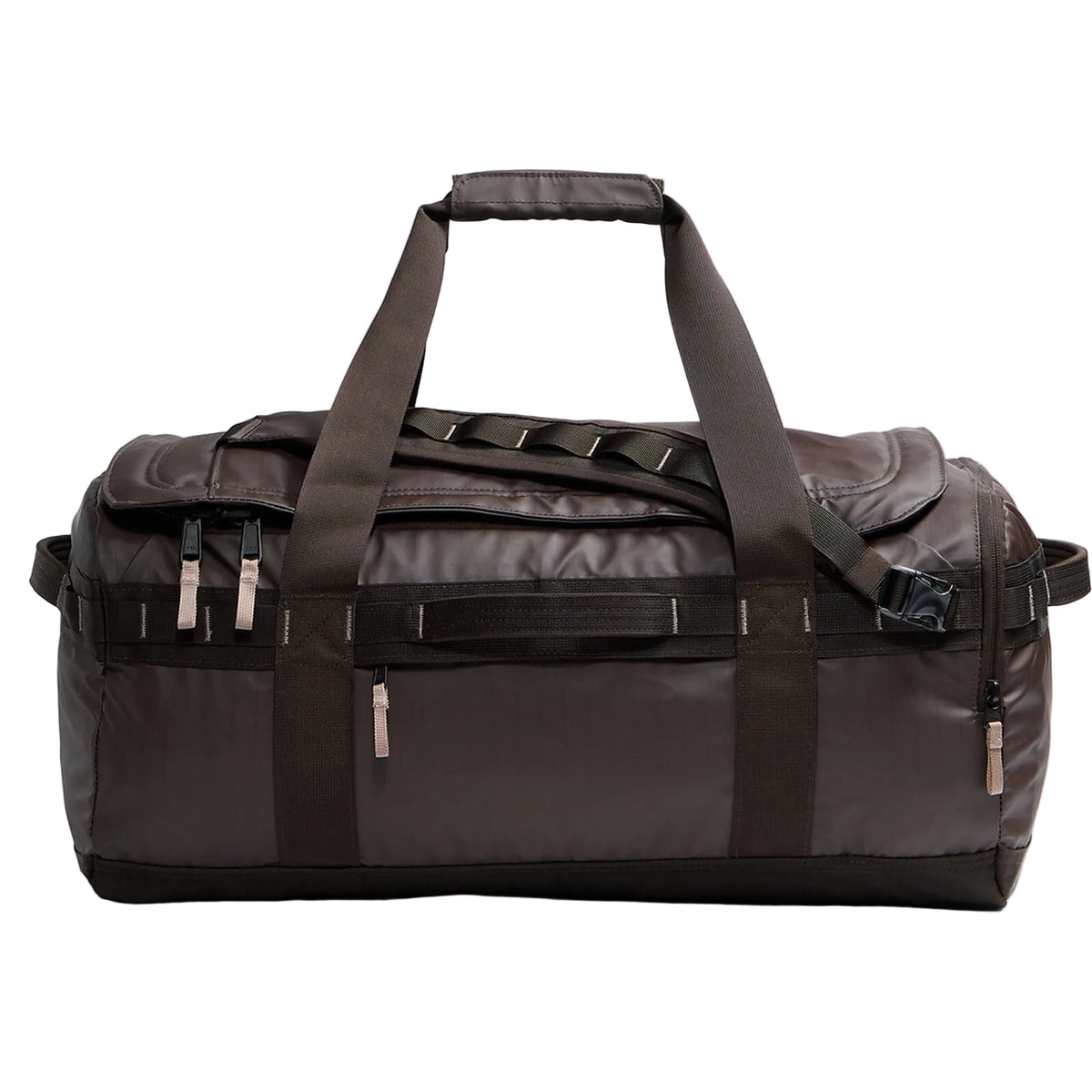 The North Face Base Camp Voyager Duffel 62L in Dark Chestnut/Garnet - front