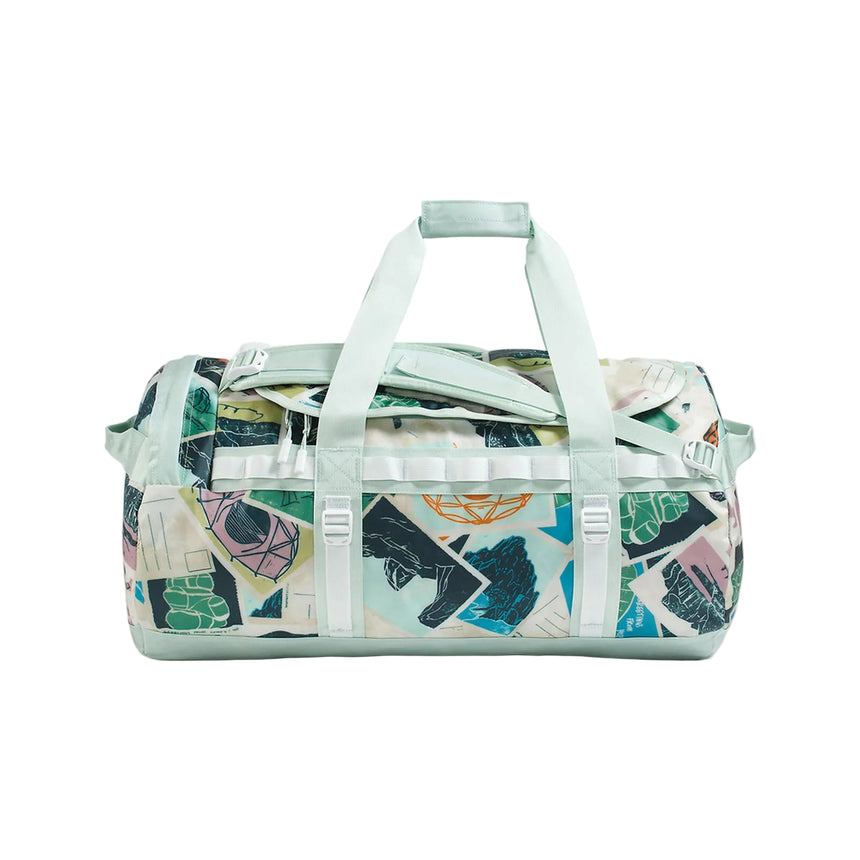 The North Face Camp Duffel Medium Opal Frost/Postcards Print-Opal/Frost-Pearl Stone Front