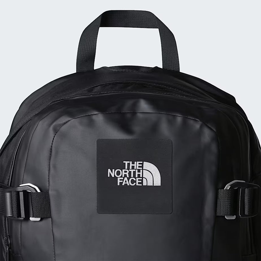 Close-up of The North Face Hot Shot Base Camp Backpack injection-moulded shoulder straps with PE foam padding