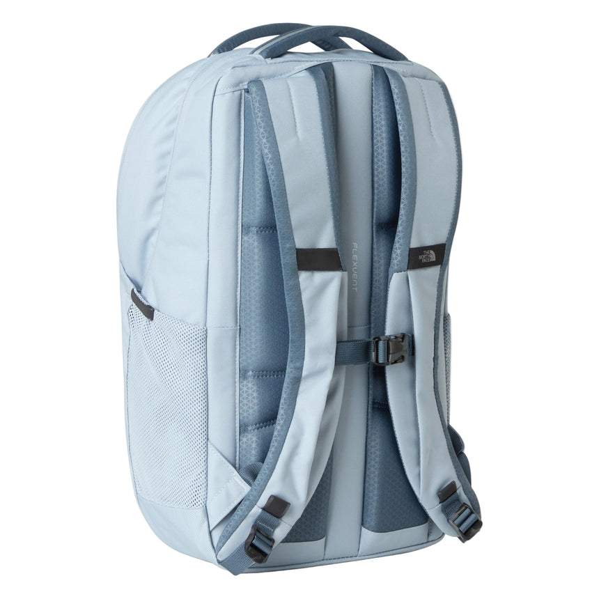 The North Face Vault Backpack Frost Grey/Gran - back panel with comfortable padded mesh and breathable lumbar section