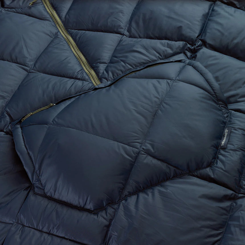 Thermarest Honcho Down Poncho Outdoor Action OuterSpace Blue- Pocket