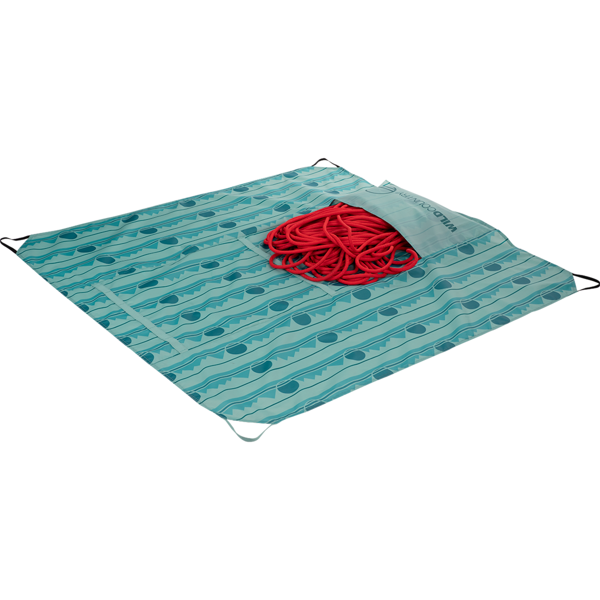 Wild Country Climbing Rope Tarp Full Open View With Rope in Compartment