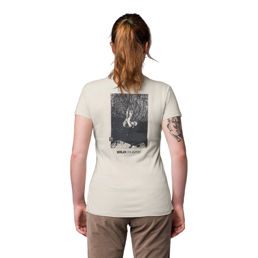 Wild Country Climbing Stamina Women's T-Shirt Moonstone - Model Back View