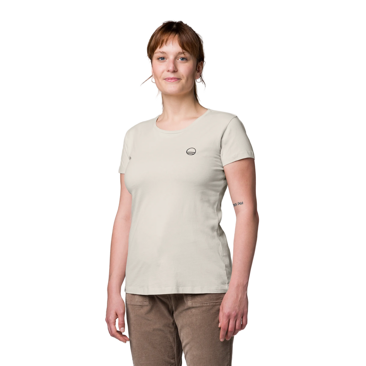 Wild Country Climbing Stamina Women's T-Shirt Moonstone - Model Front Angle View